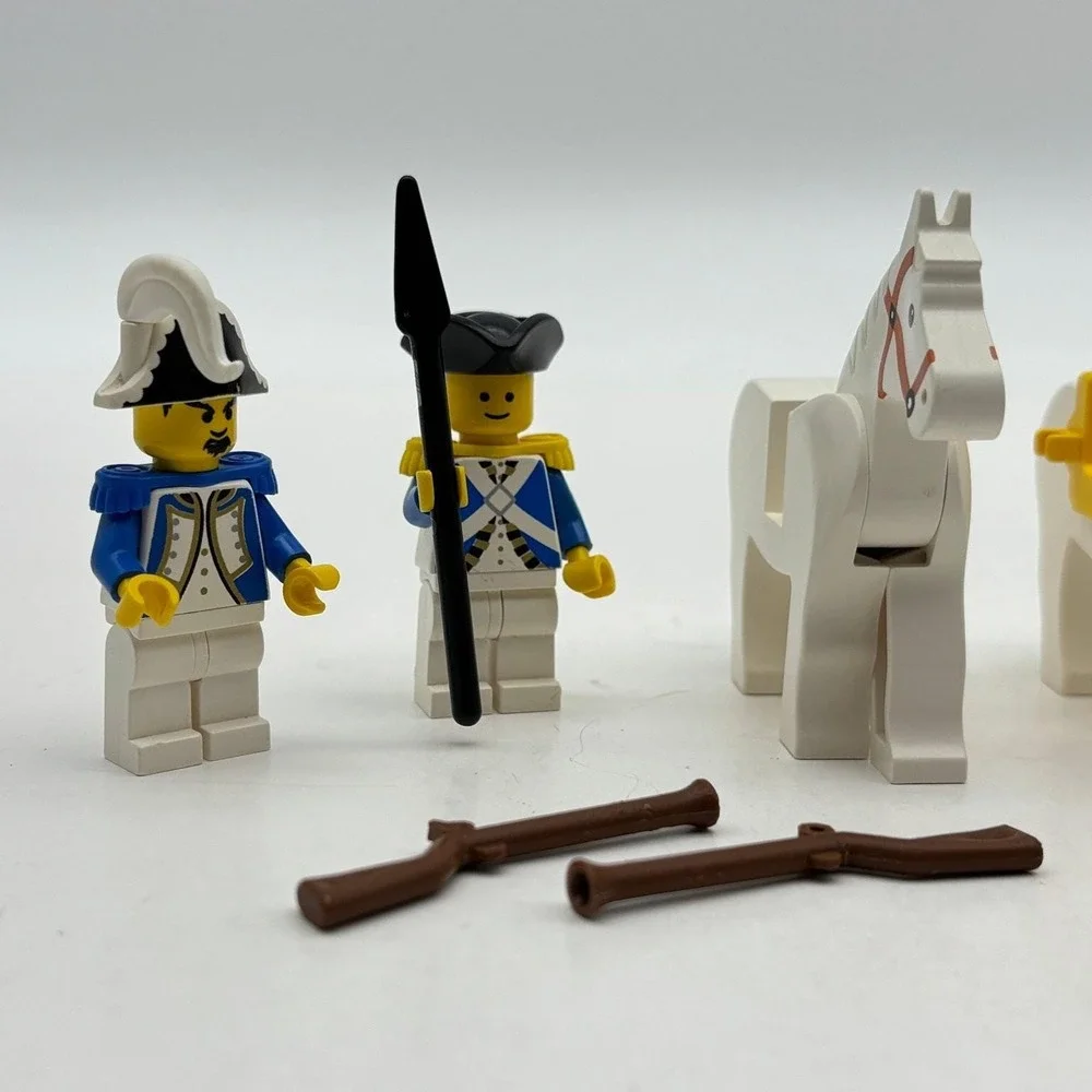 LEGO Pirates Imperial Soldiers Minifigure Horse Lot x5 Vintage Muskets Spears